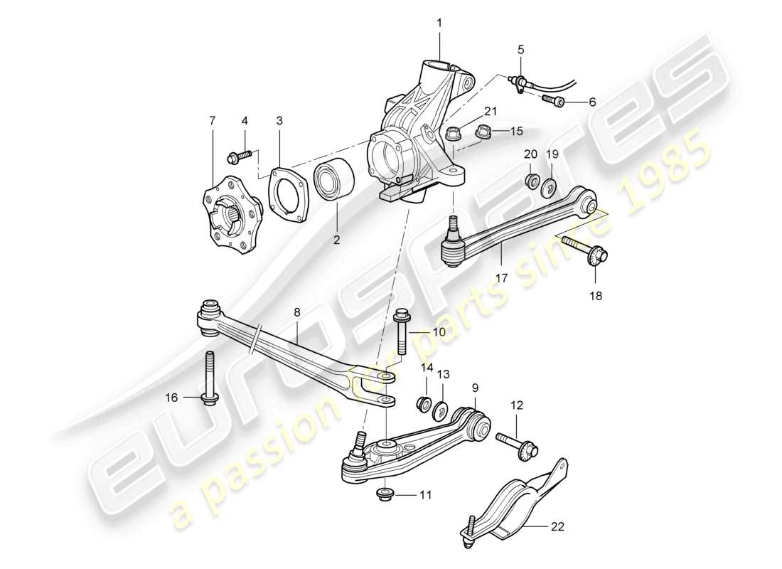 a part diagram from the porsche 2007 (987 cayman) parts catalogue