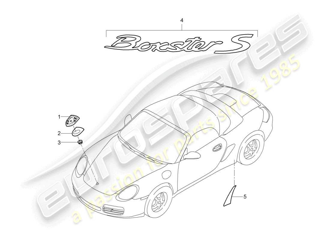 a part diagram from the porsche boxster parts catalogue