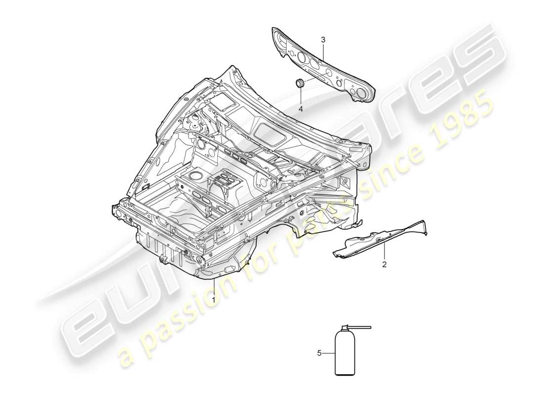 a part diagram from the porsche 2005 (987 boxster) parts catalogue