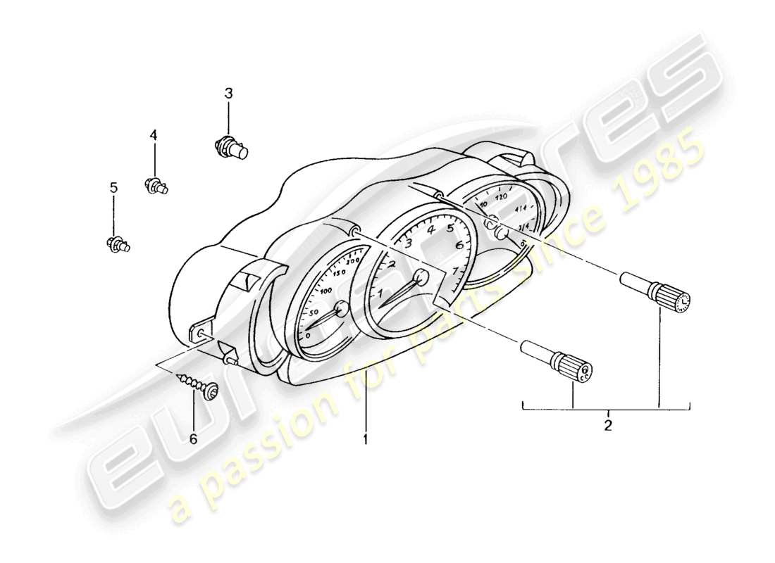 a part diagram from the porsche 2002 (986 boxster) parts catalogue