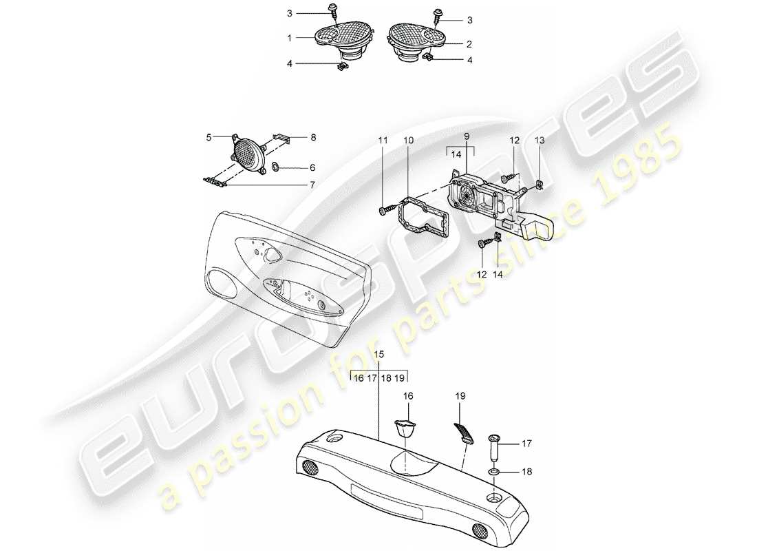a part diagram from the porsche 1997 (986 boxster) parts catalogue