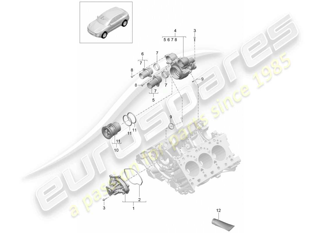 a part diagram from the porsche macan parts catalogue