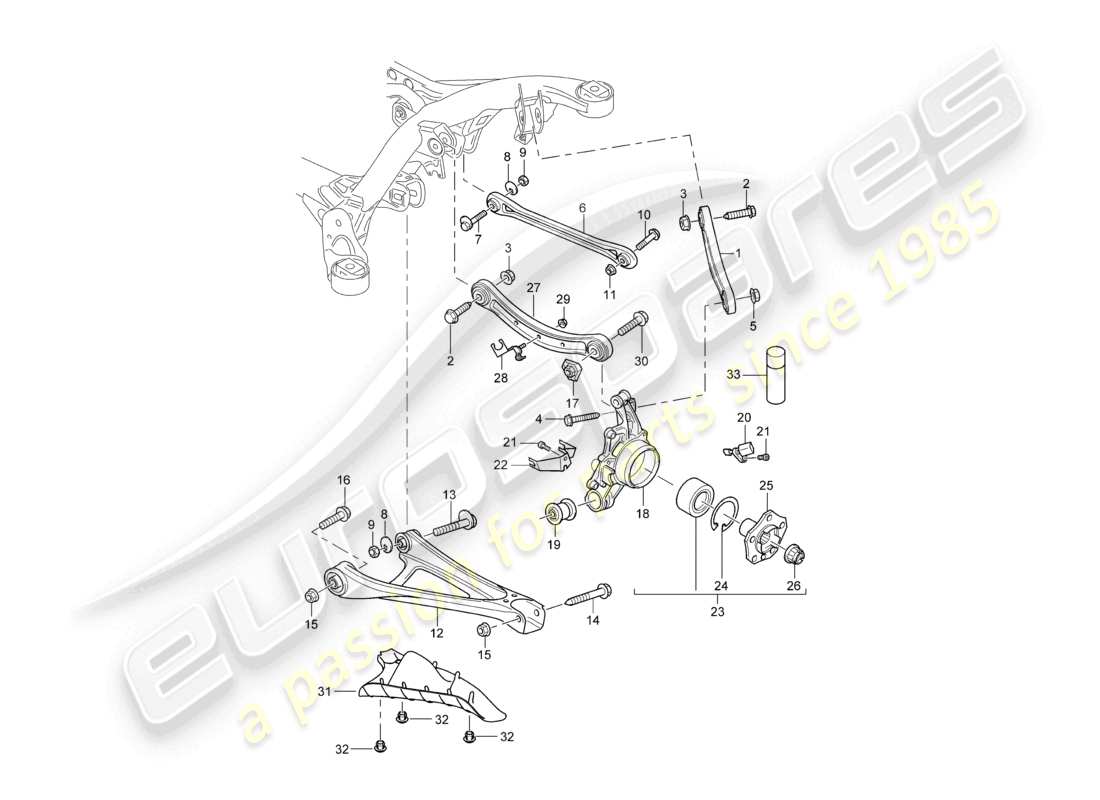 a part diagram from the porsche 2010 (cayenne e1 9pa) parts catalogue