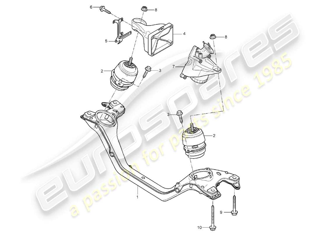 a part diagram from the porsche 2006 (cayenne e1 9pa) parts catalogue