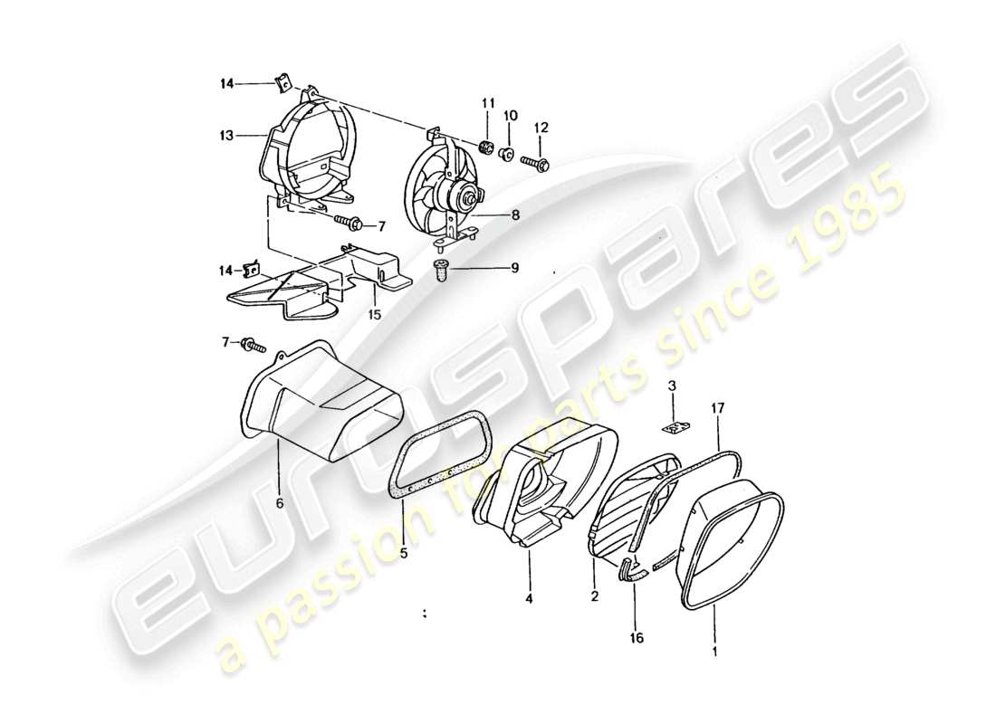 a part diagram from the porsche boxster parts catalogue