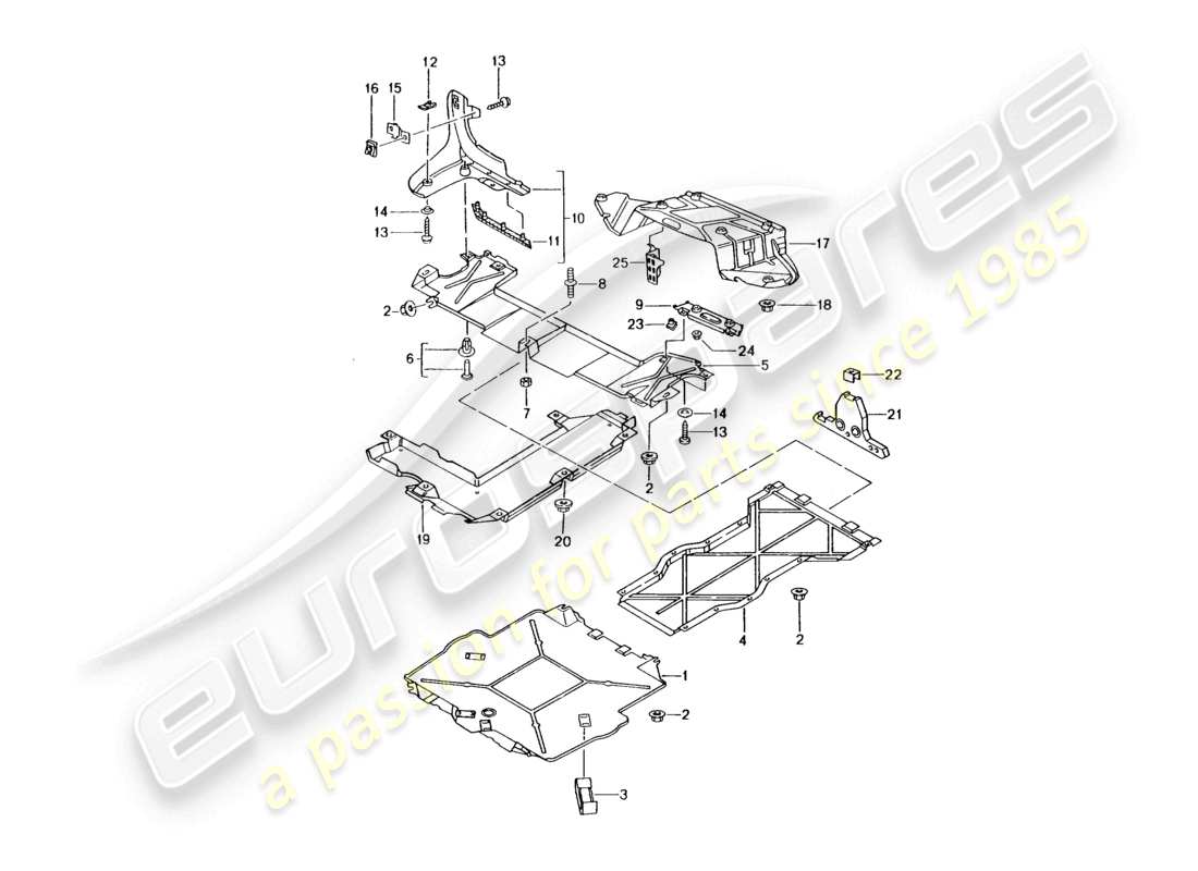 a part diagram from the porsche 2000 (986 boxster) parts catalogue
