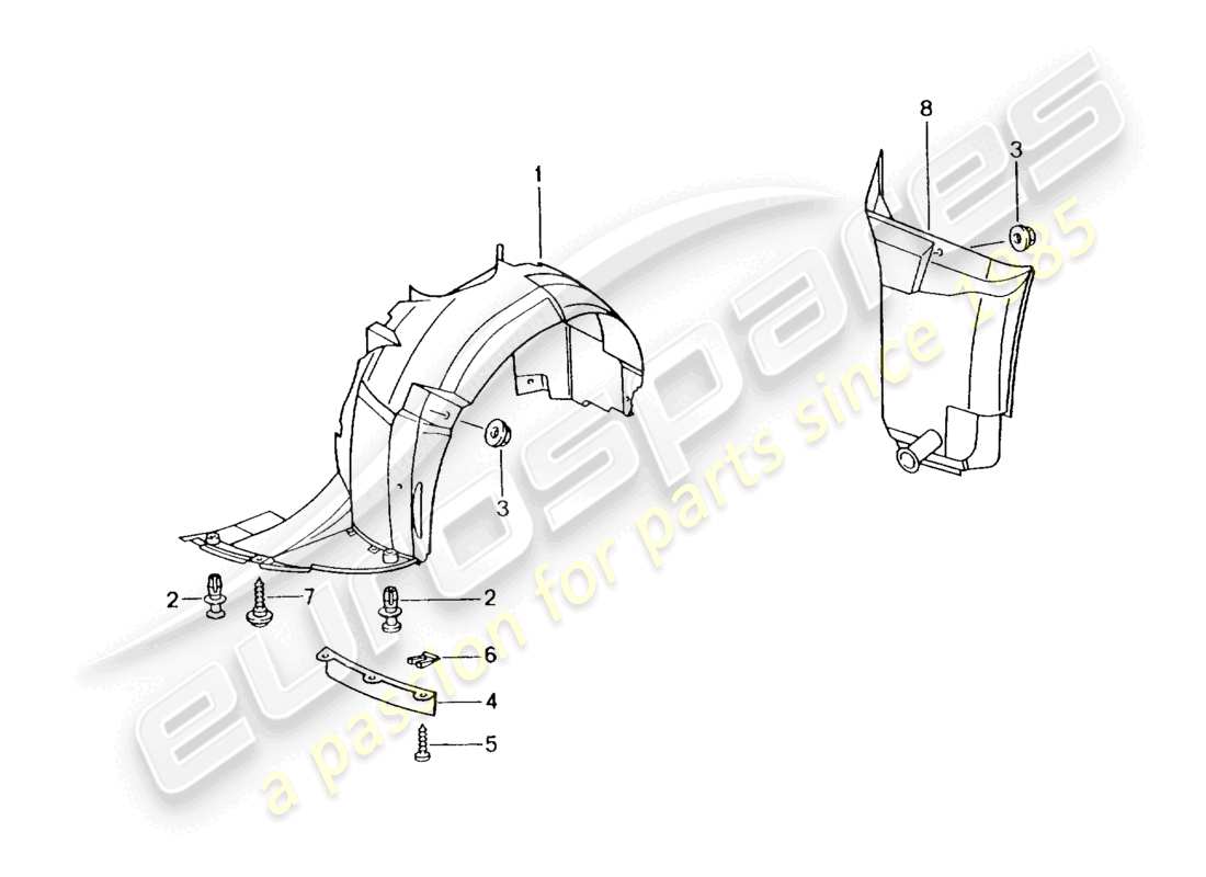 a part diagram from the porsche 2001 (986 boxster) parts catalogue
