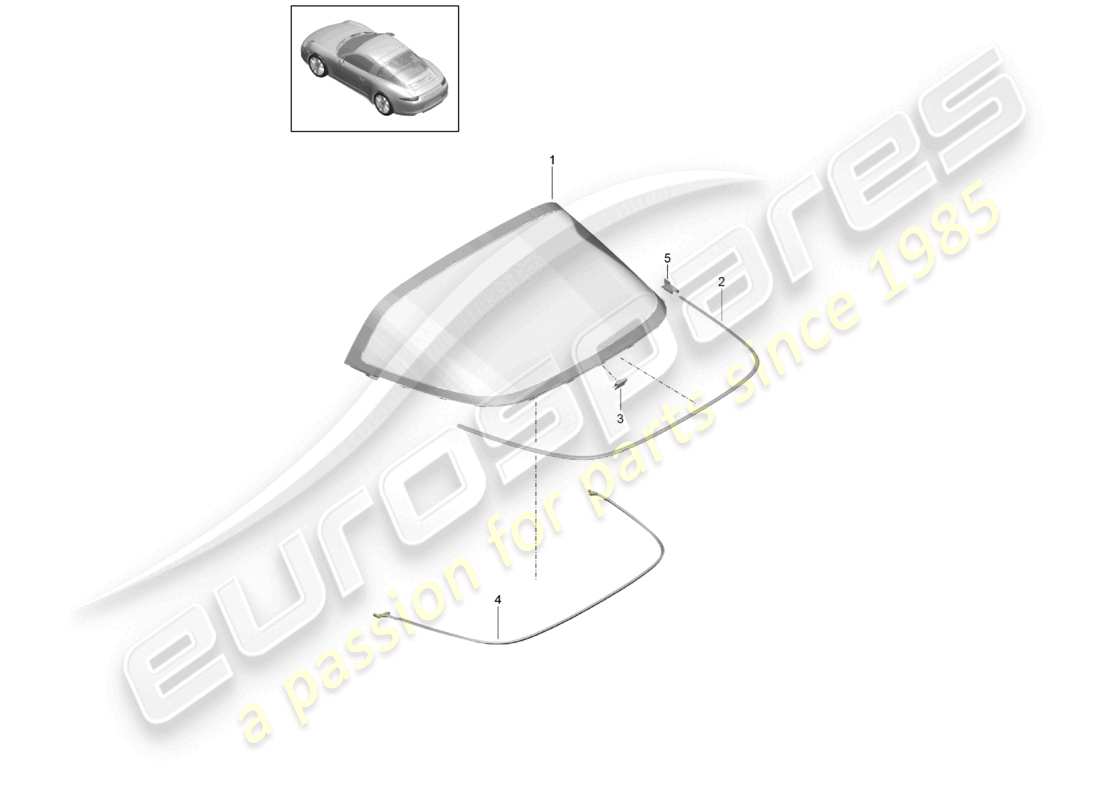 a part diagram from the porsche 991 parts catalogue