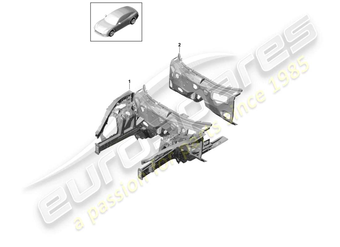 a part diagram from the porsche 2017 (panamera 971-1) parts catalogue