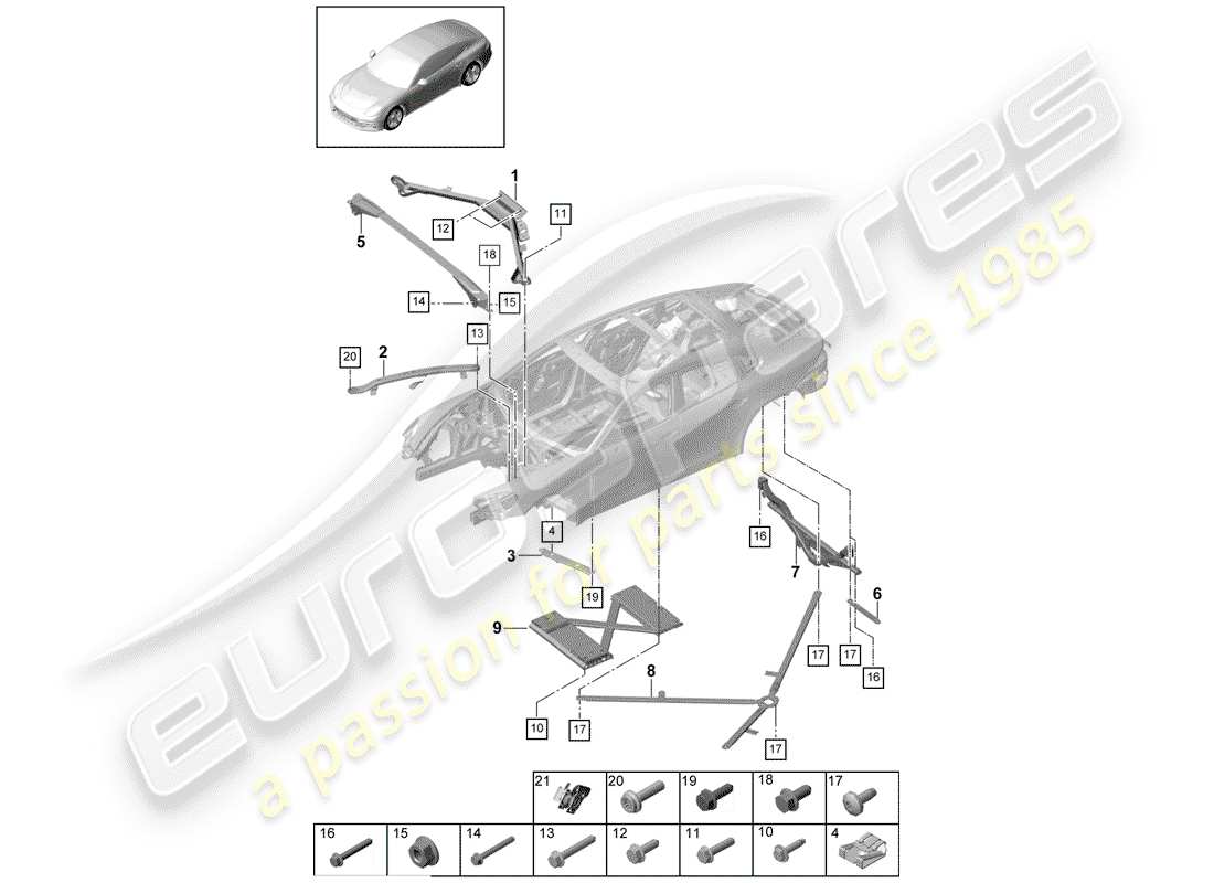 part diagram containing part number paf107847