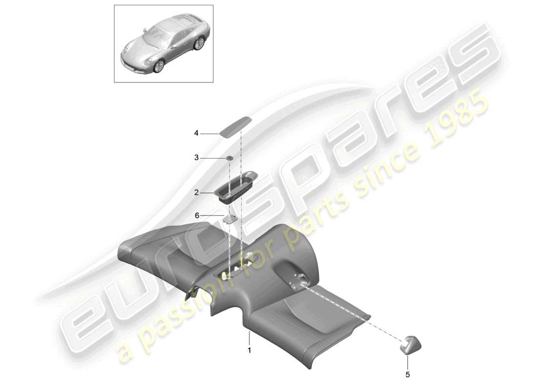 a part diagram from the porsche 2017 (991-2) parts catalogue
