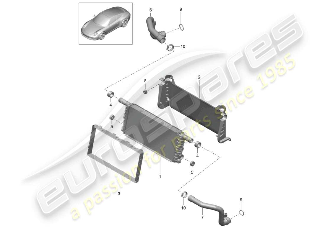 a part diagram from the porsche 991 parts catalogue