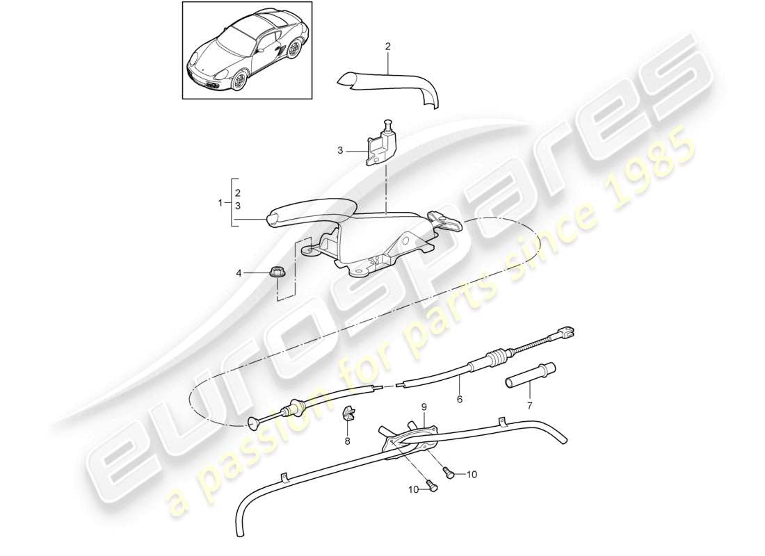 a part diagram from the porsche cayman parts catalogue