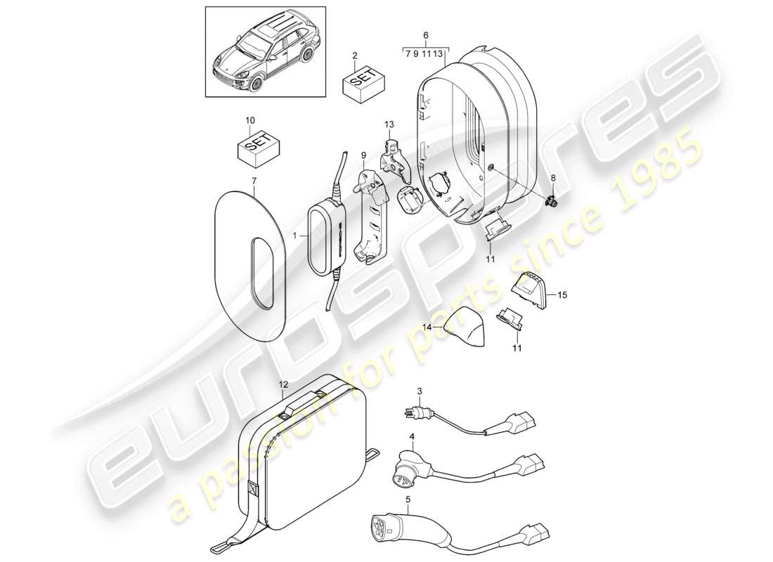 a part diagram from the porsche 2011 (cayenne e2 92a) parts catalogue