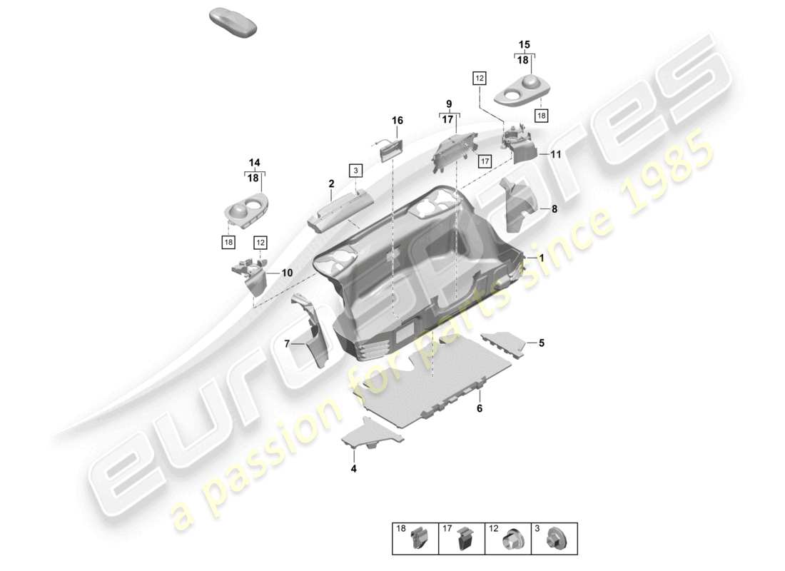 VIEW PARTS DIAGRAMS FROM THE PORSCHE BOXSTER PARTS CATALOGUE a part diagram from the porsche boxster parts catalogue