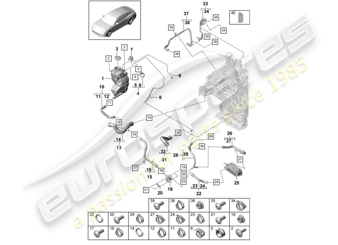 a part diagram from the porsche 2017 (panamera 971-1) parts catalogue