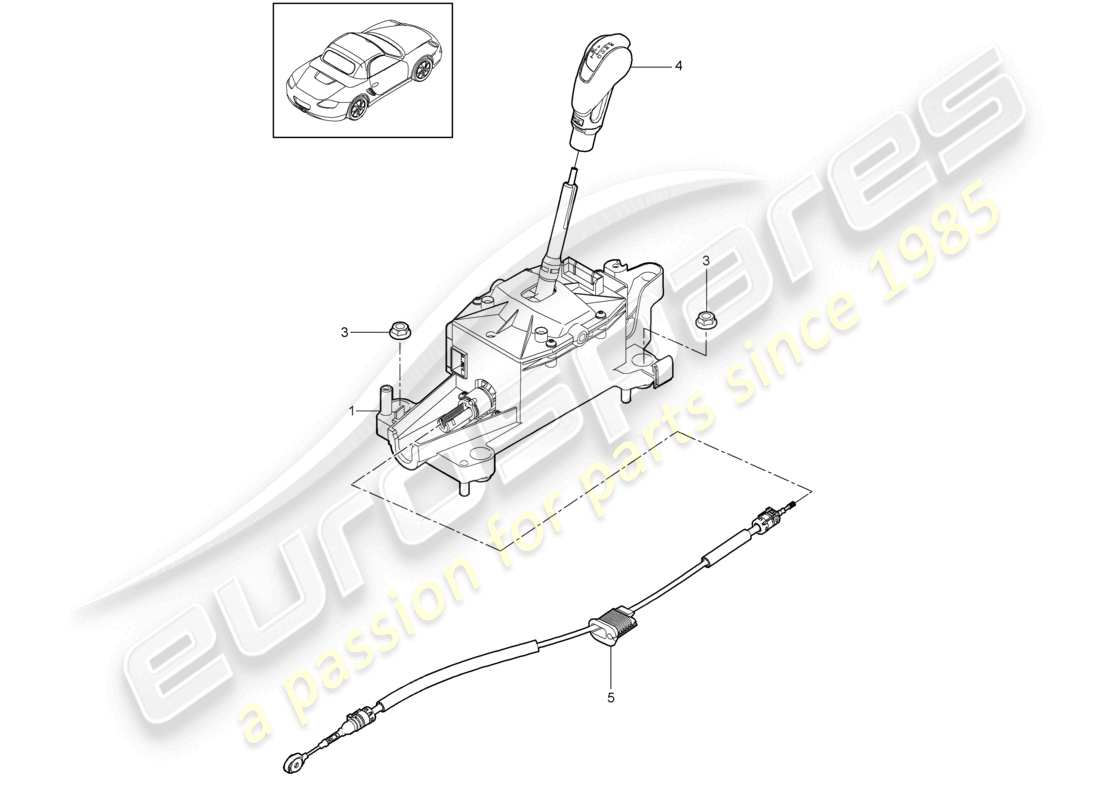 a part diagram from the porsche 2010 (987 boxster) parts catalogue