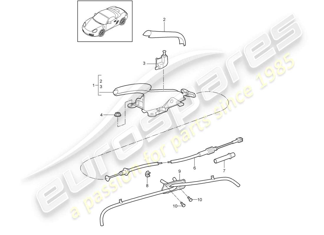 a part diagram from the porsche 2010 (987 boxster) parts catalogue