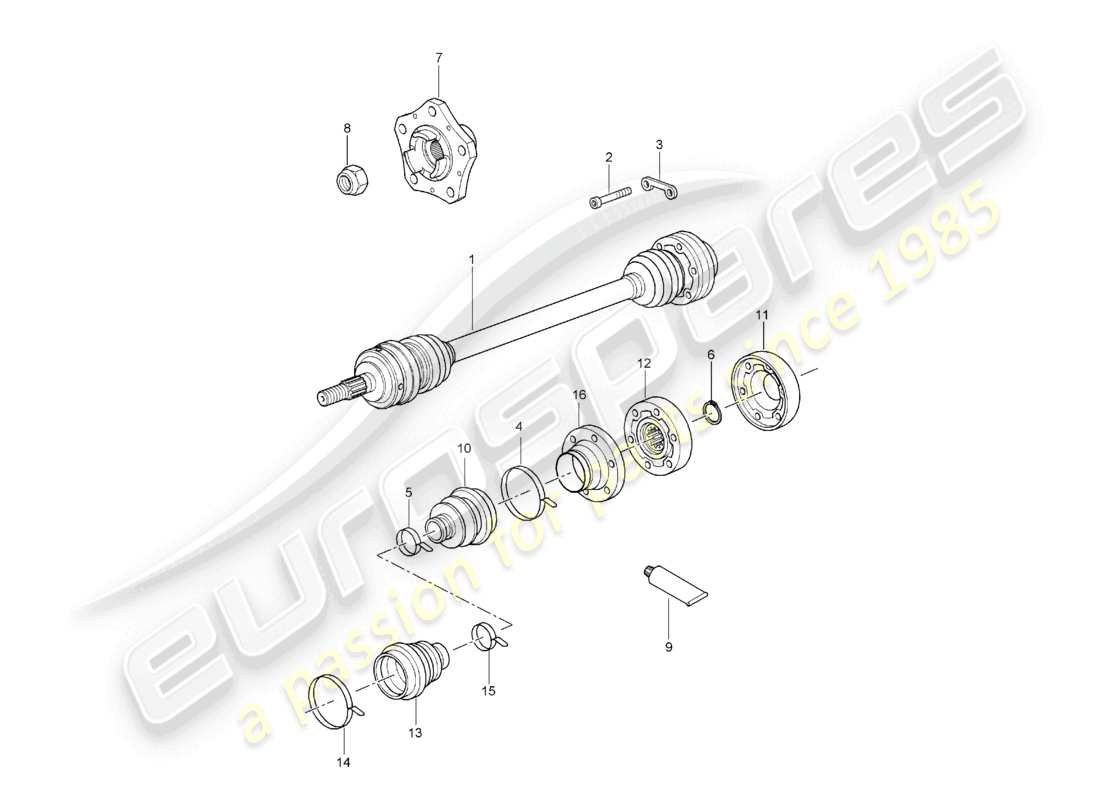 a part diagram from the porsche boxster parts catalogue