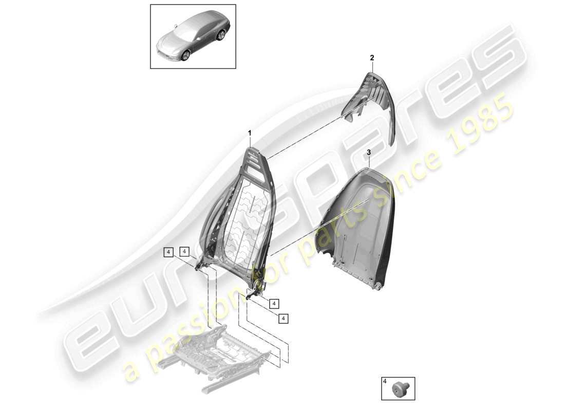 a part diagram from the porsche 2020 (panamera 971-1) parts catalogue
