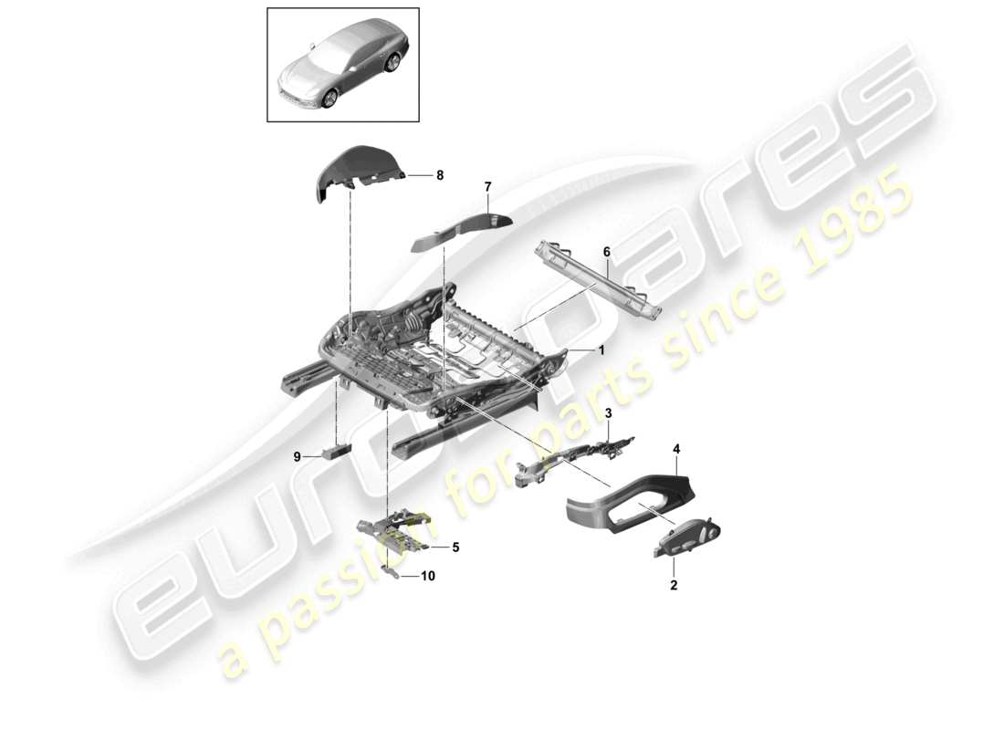 a part diagram from the porsche panamera parts catalogue
