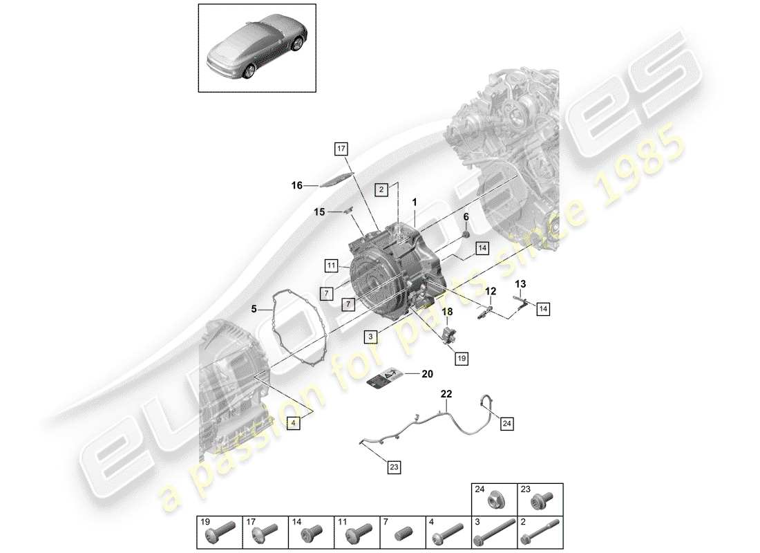 VIEW PARTS DIAGRAMS FROM THE PORSCHE PANAMERA PARTS CATALOGUE a part diagram from the porsche panamera parts catalogue