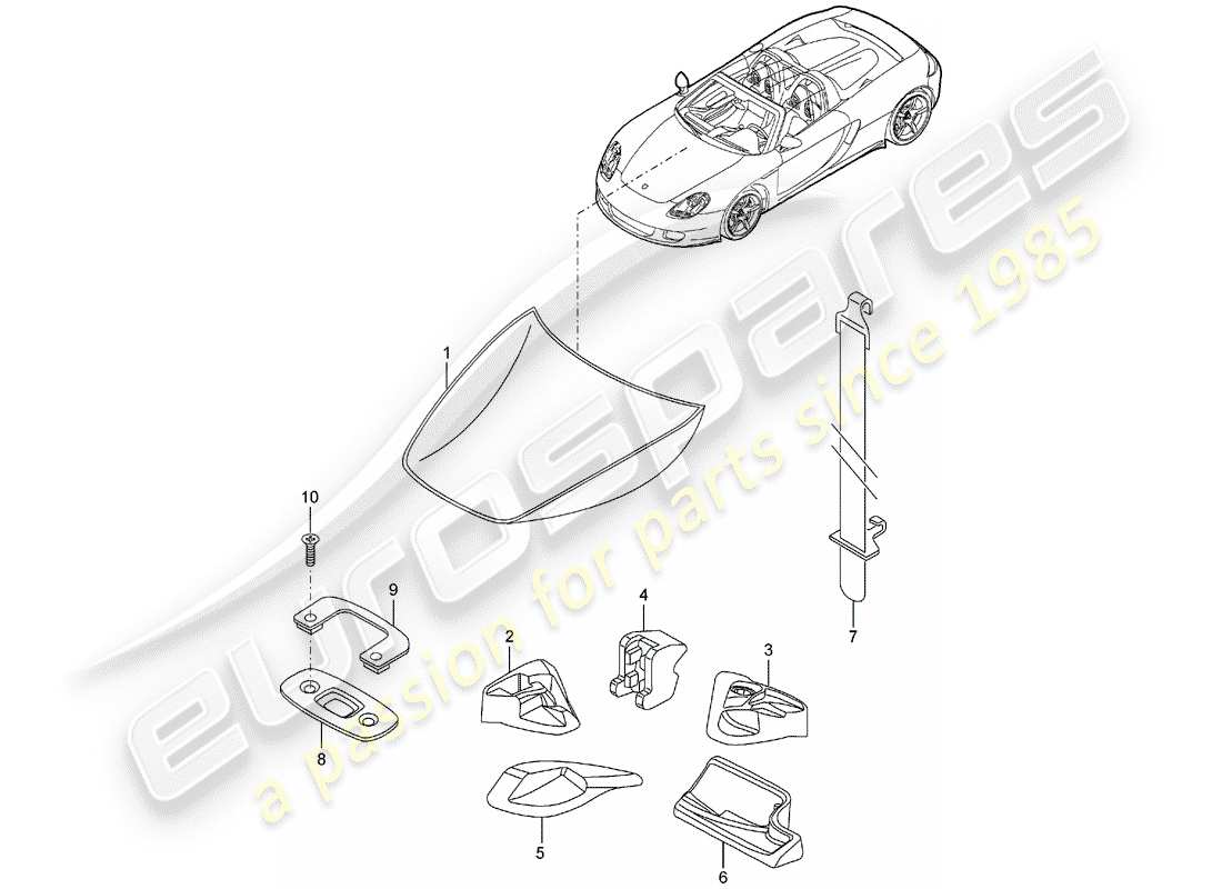 a part diagram from the porsche carrera gt parts catalogue