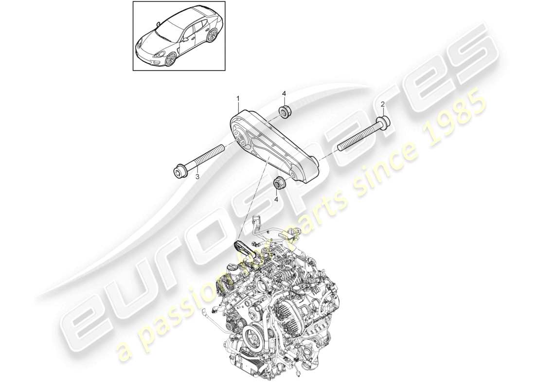 a part diagram from the porsche 2016 (panamera 970) parts catalogue
