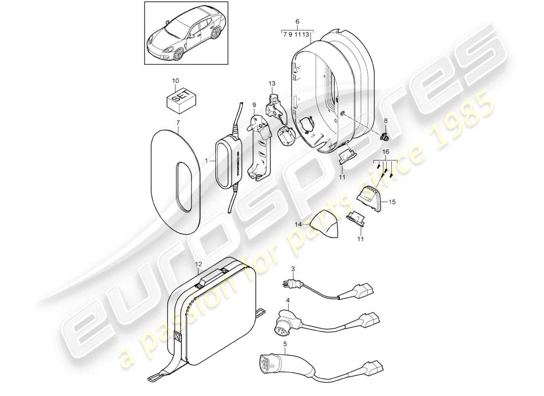 a part diagram from the porsche panamera parts catalogue