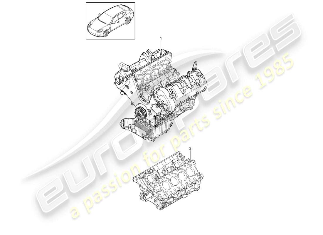 a part diagram from the porsche panamera parts catalogue