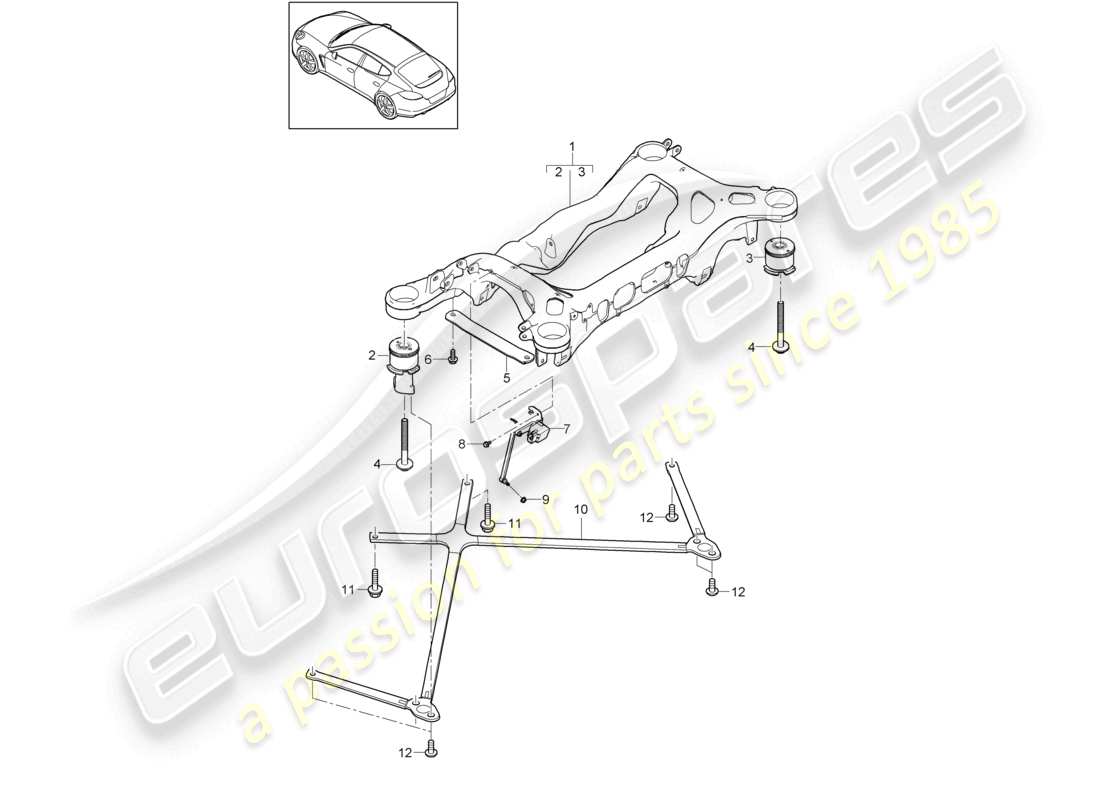 a part diagram from the porsche 2016 (panamera 970) parts catalogue