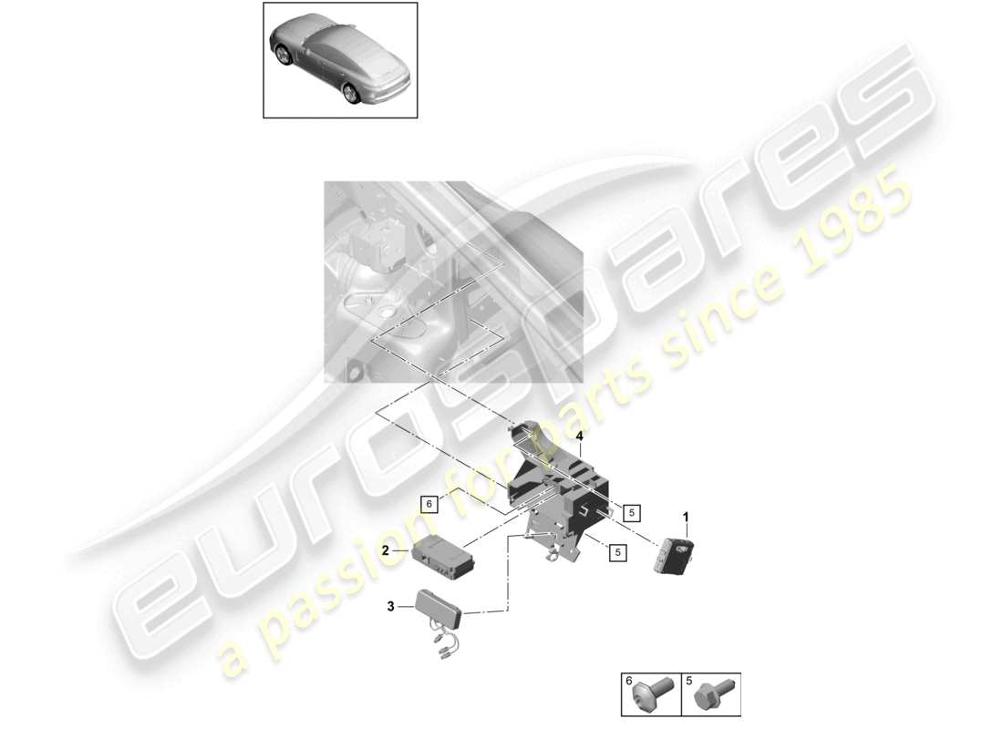 a part diagram from the porsche 2020 (panamera 971-1) parts catalogue