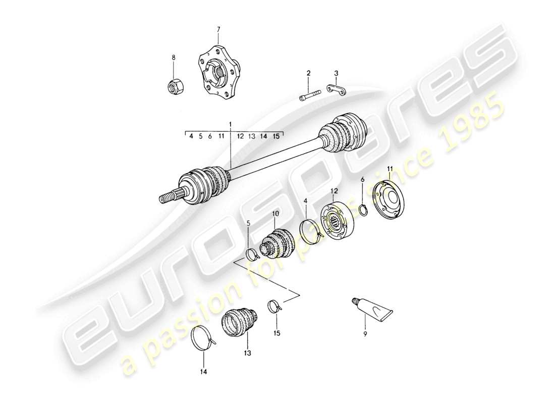 a part diagram from the porsche 1999 (986 boxster) parts catalogue