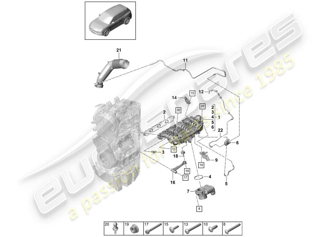part diagram containing part number pac133241
