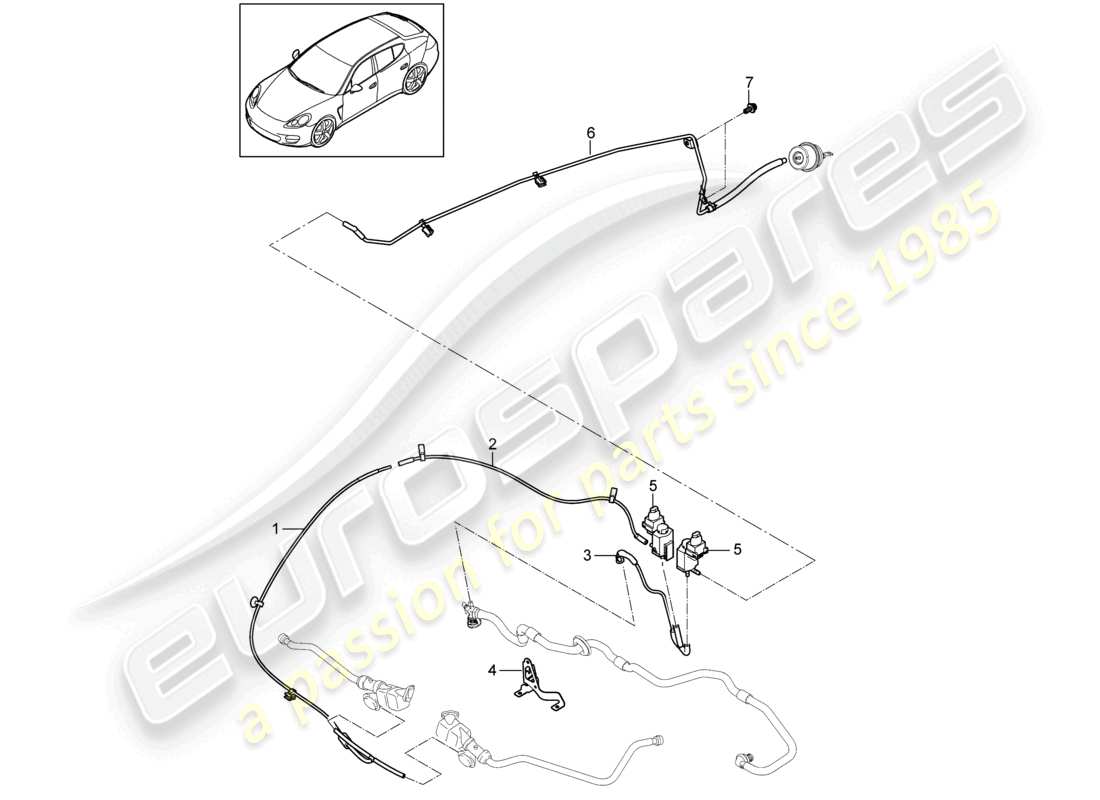 a part diagram from the porsche panamera parts catalogue