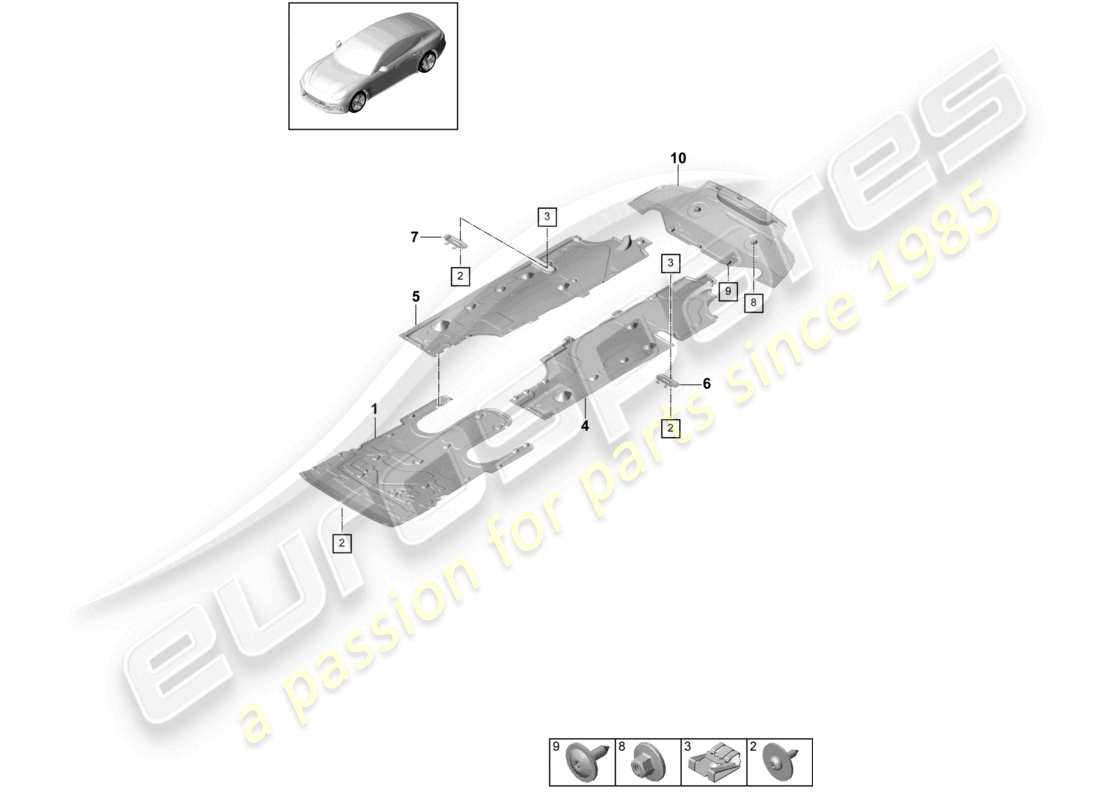 a part diagram from the porsche panamera parts catalogue