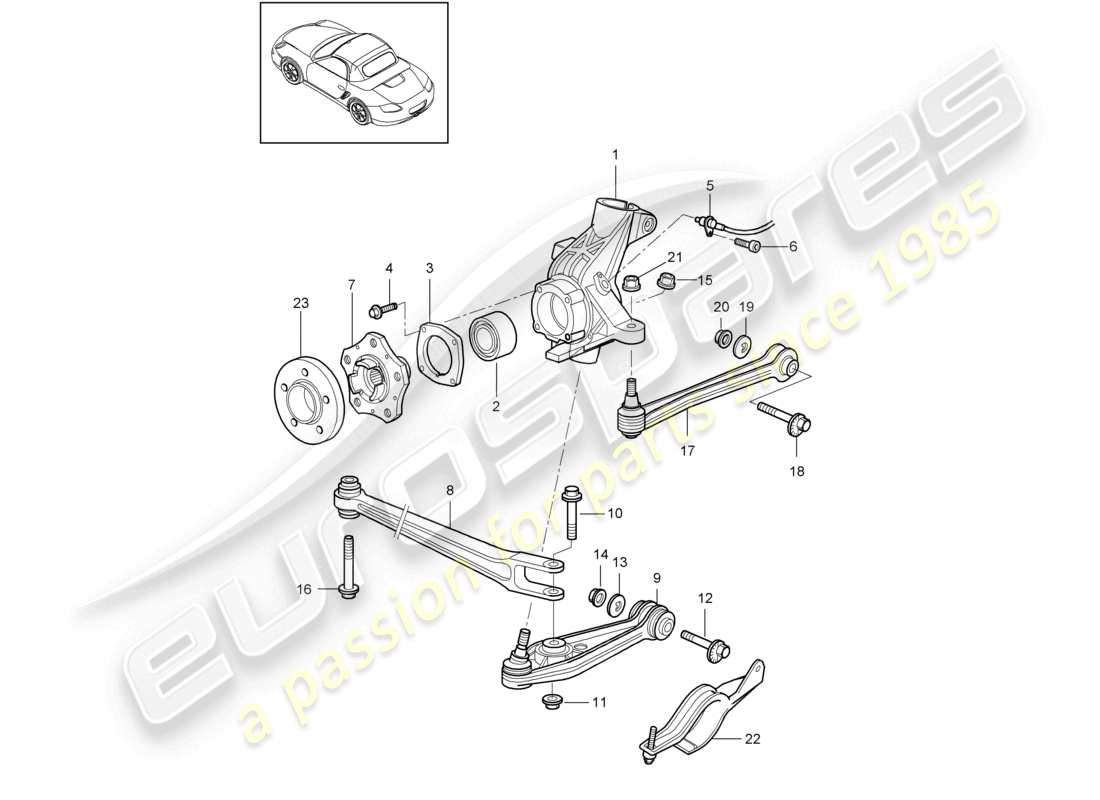 a part diagram from the porsche boxster parts catalogue