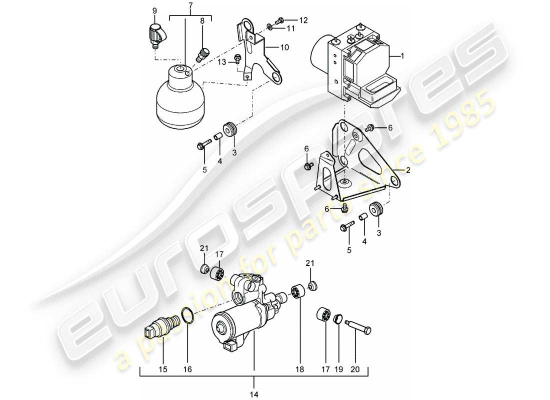a part diagram from the porsche 2006 (carrera gt) parts catalogue