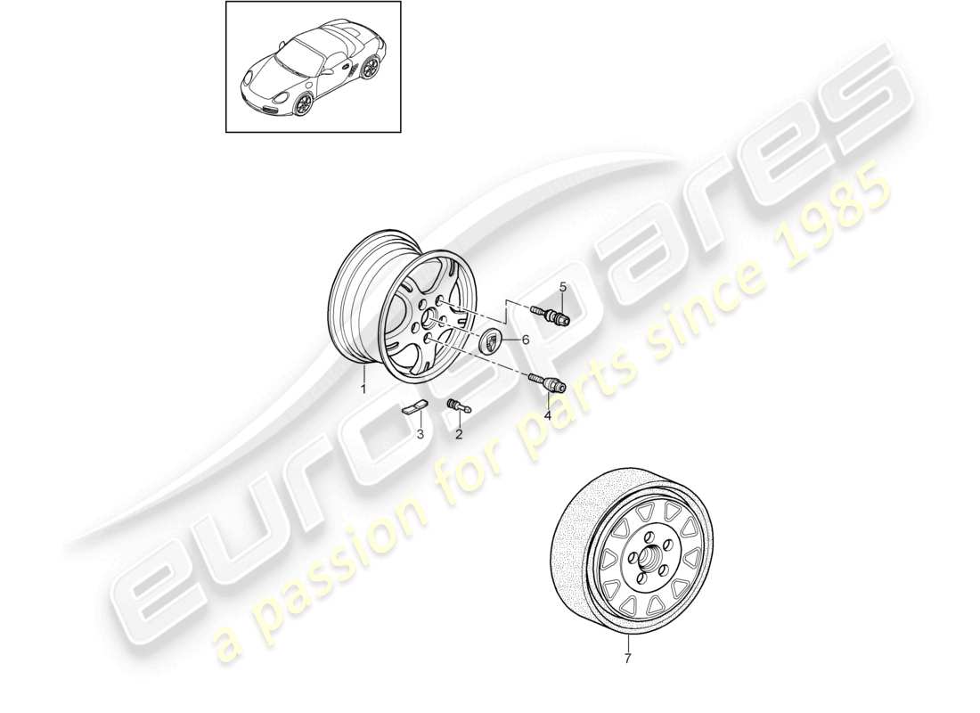 a part diagram from the porsche boxster parts catalogue