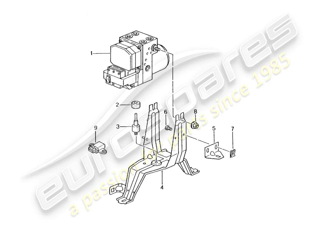 a part diagram from the porsche 2003 (986 boxster) parts catalogue