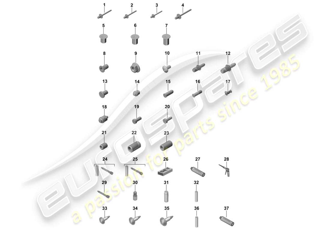 a part diagram from the porsche 2019 (panamera 971-1) parts catalogue