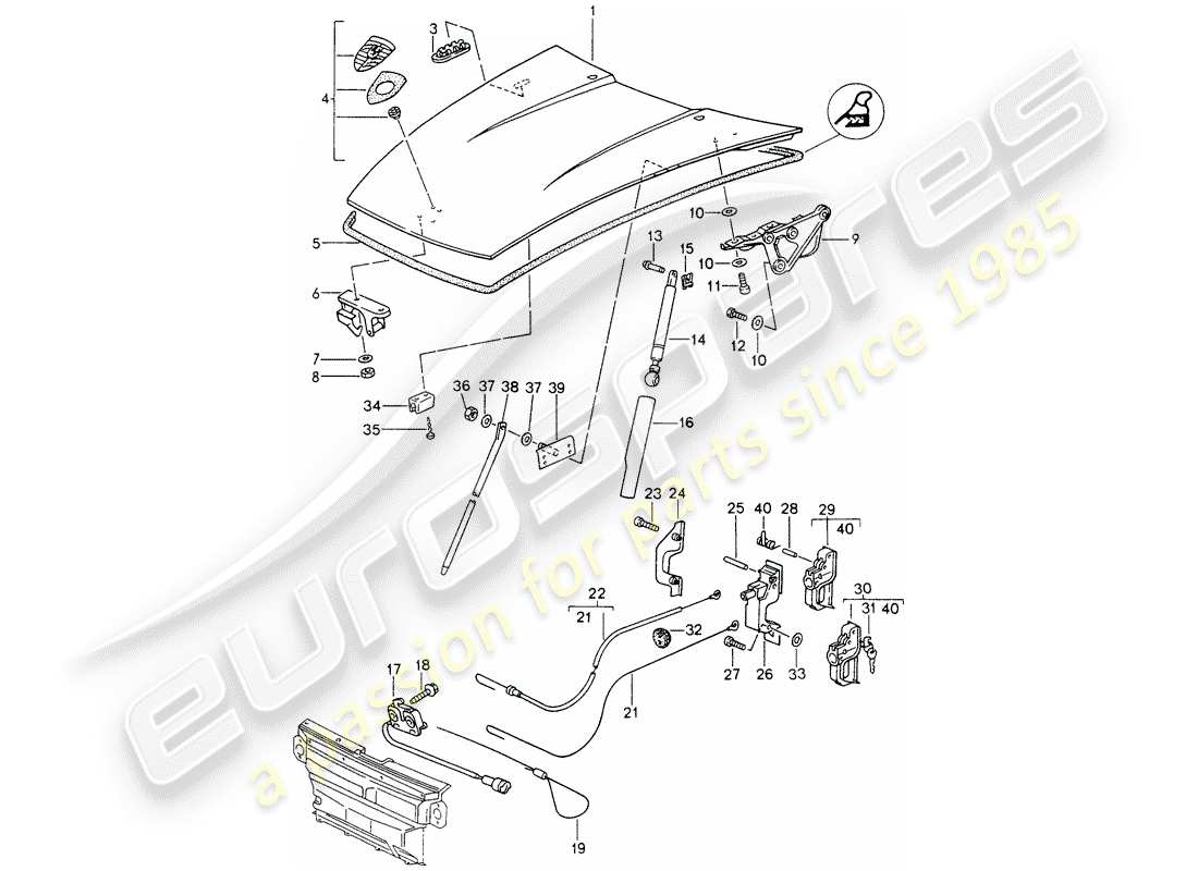 VIEW PARTS DIAGRAMS FROM THE PORSCHE 993 PARTS CATALOGUE a part diagram from the porsche 993 parts catalogue