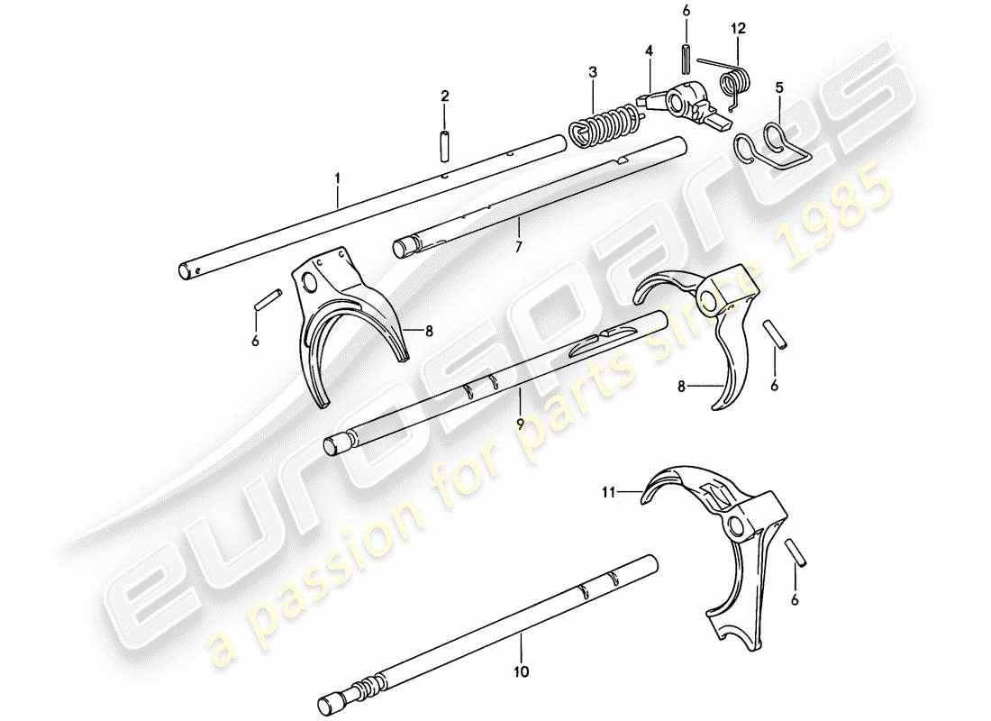 a part diagram from the porsche 1986 (928) parts catalogue