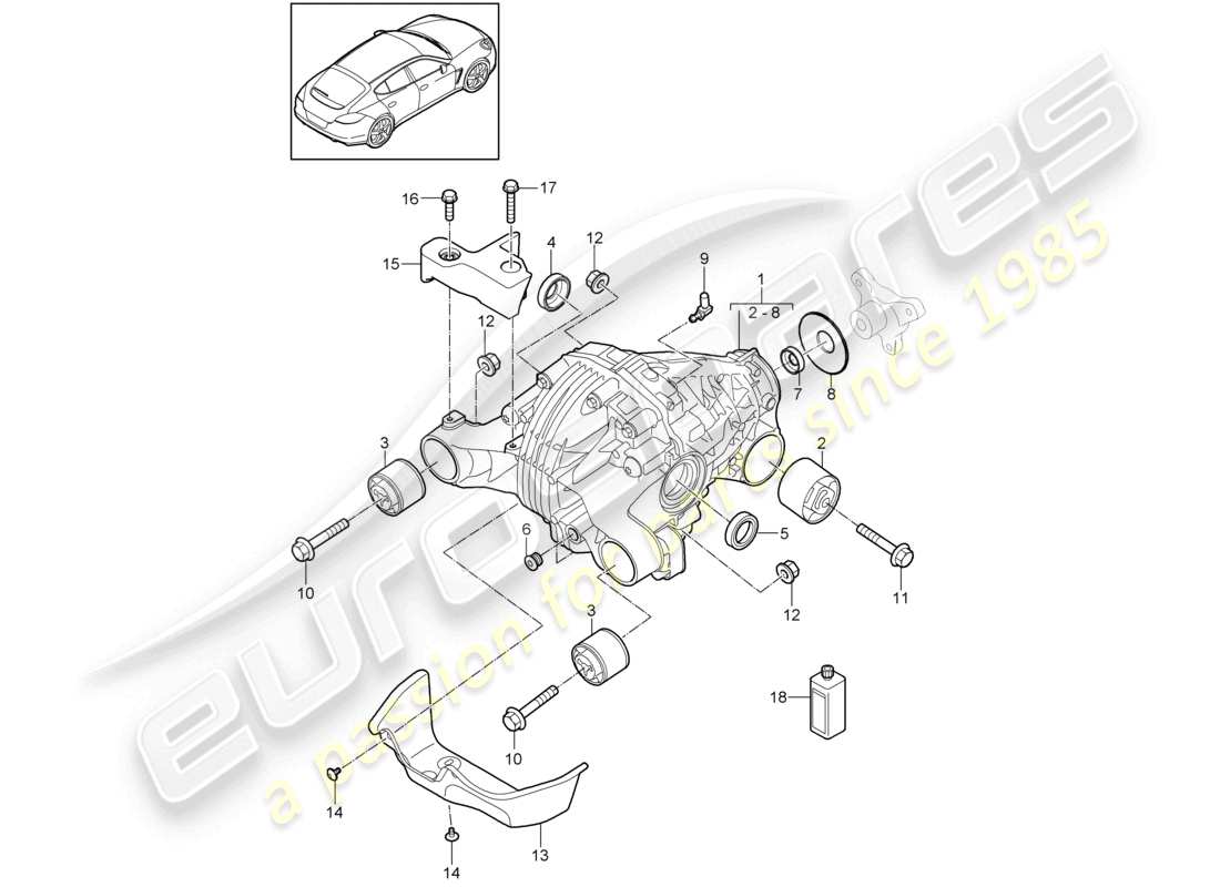 a part diagram from the porsche panamera parts catalogue