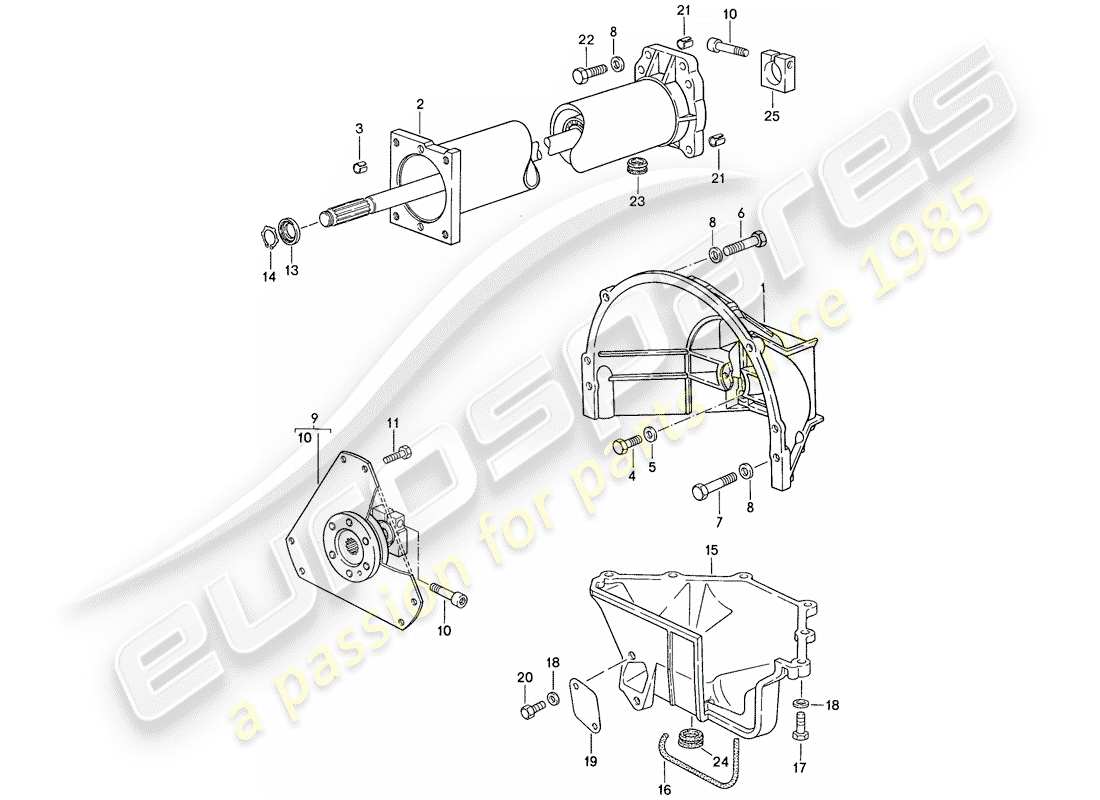 a part diagram from the porsche 928 parts catalogue