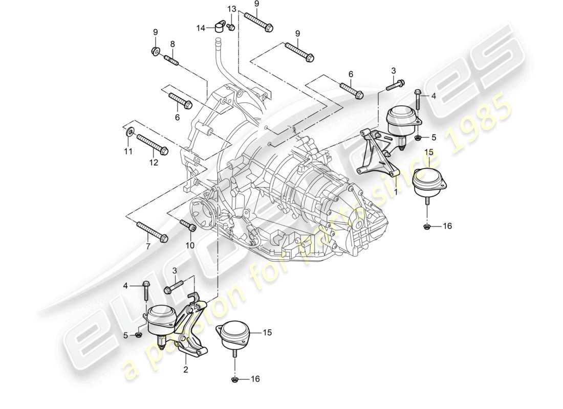 a part diagram from the porsche 2008 (987 boxster) parts catalogue