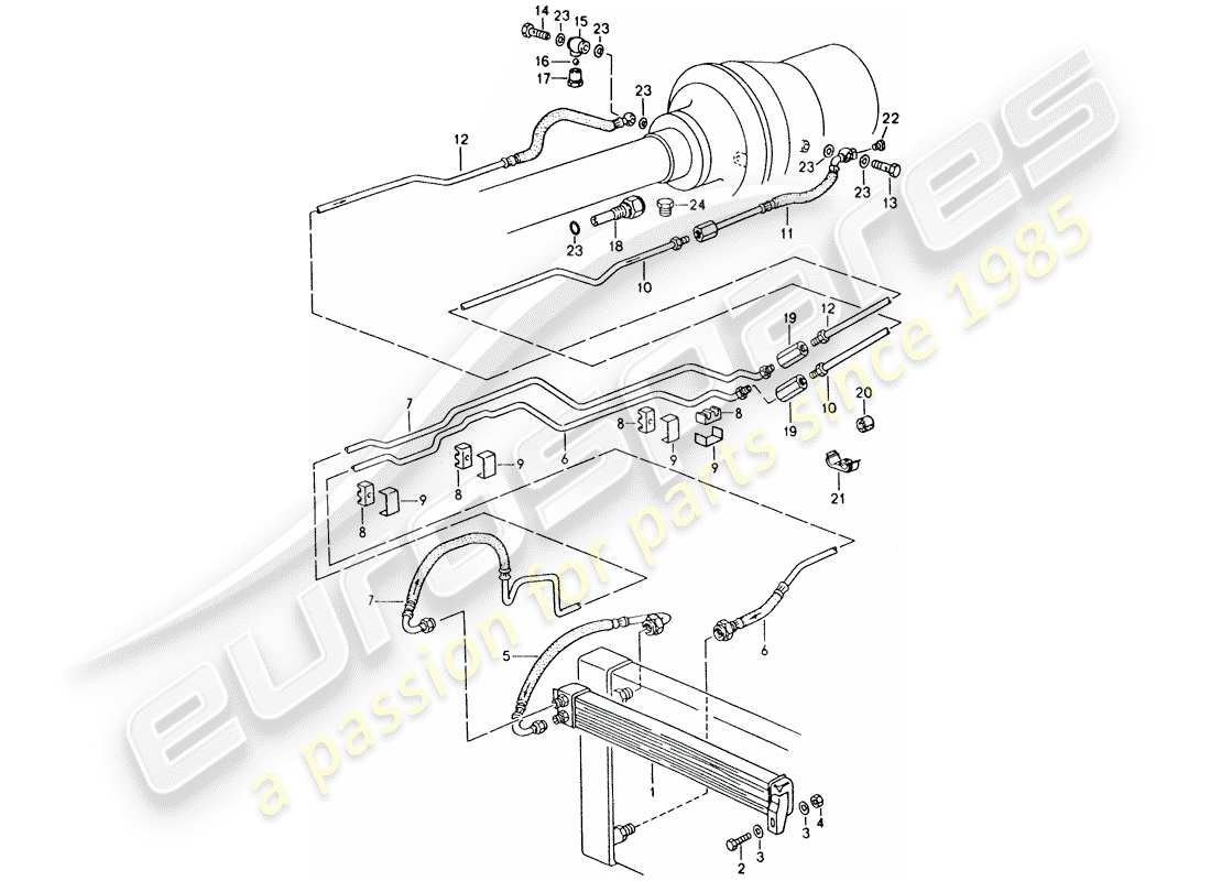 a part diagram from the porsche 928 parts catalogue