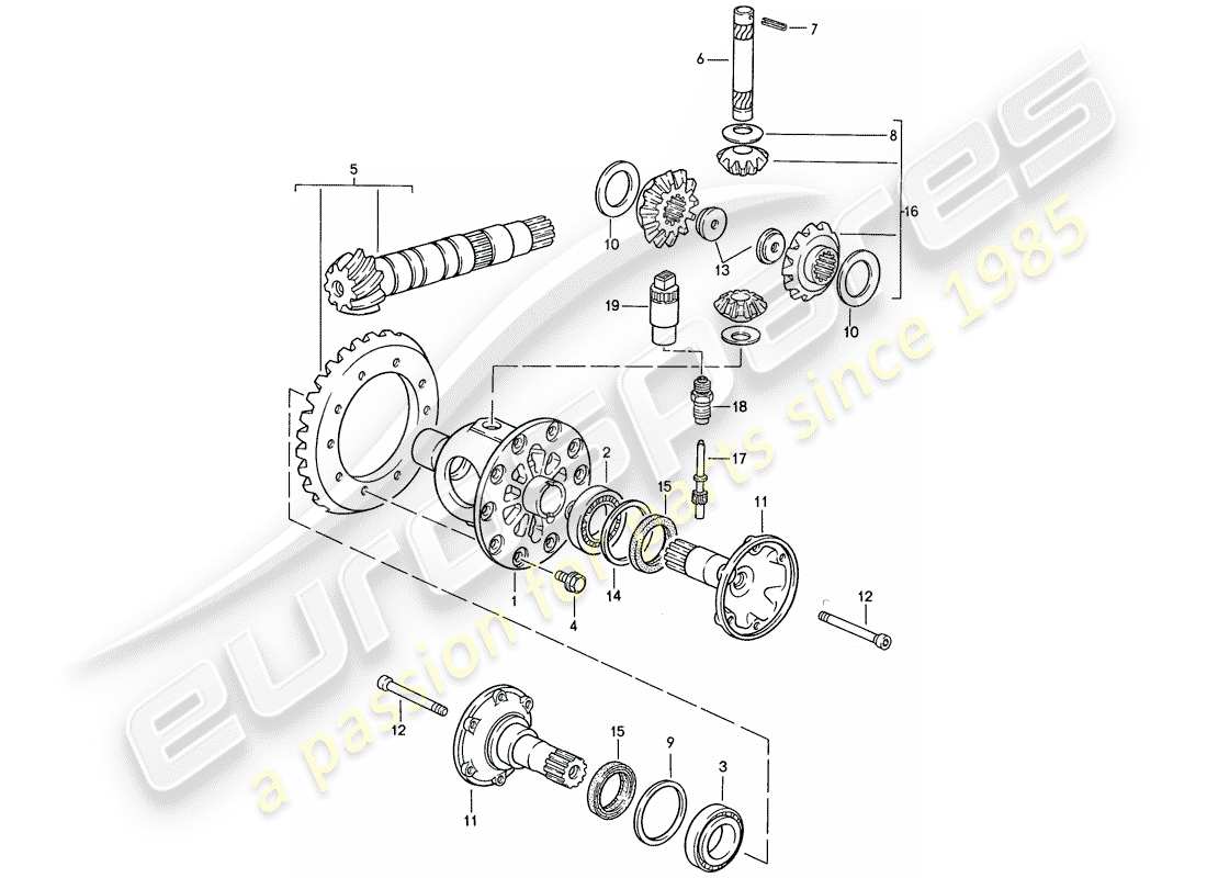 a part diagram from the porsche 1991 (944) parts catalogue