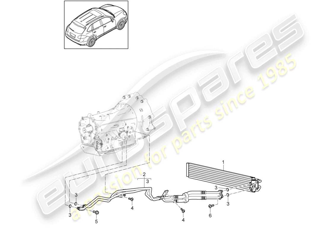 a part diagram from the porsche 2011 (cayenne e2 92a) parts catalogue