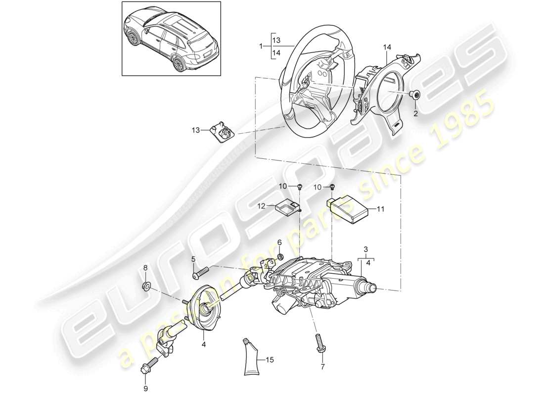 a part diagram from the porsche 2017 (cayenne e2 92a) parts catalogue